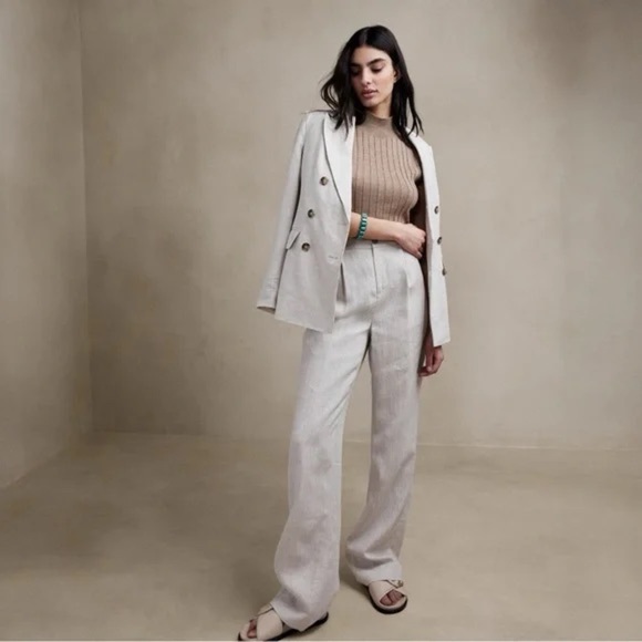 Banana Republic Other - Banana Republic NWT PALMA STRAIGHT-LEG LINEN PANT Size 6